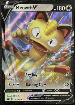 Meowth V - Promo SWSH: Sword & Shield Promo Cards SWSH004 NM - Image 1