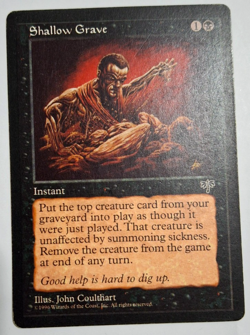 Shallow Grave Mirage MTG 1996 Magic the Gathering Instant Reanimator 1 Printing - Image 1