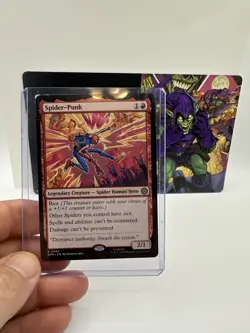 NM Spider-Punk, MTG, Marvel's Spider-Man, Magic the Gathering, 92 IN Hand - Image 1