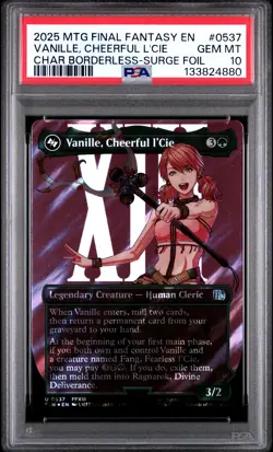 2025 MTG FINAL FANTASY #0537 VANILLE, CHEERFUL L'CIE PSA 10 - Image 1