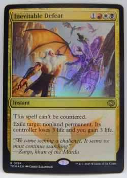 Magic the Gathering - Tarkir: Dragonstorm Foil Promo #0194 - INEVITABLE DEFEAT - Image 1