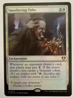 MTG English Smothering Tithe NM Foil Commander Masters - Image 1