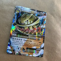 Pokemon Mega M Steelix EX Card 68/114 Steam Siege Ultra Rare - Image 2