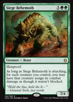 Siege Behemoth Light Play, English Magic the Gathering MTG Commander Anthology - Image 1