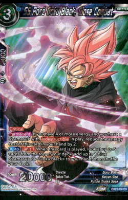 SS Rose Goku Black, Close Combat EX22-02 EX Holo Dragon Ball Z TCG trading card - Image 1
