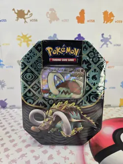 Pokemon TCG Scarlet & Violet Paldean Fates Great Tusk Ex Tin - Factory Sealed - Image 1