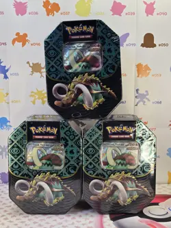 Pokemon TCG Scarlet & Violet Paldean Fates Great Tusk Ex Tin - Factory Sealed - Image 3