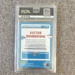 Panini 2023-24 Donruss Rated Rookie Victor Wembanyama Spurs #220 PSA 10 - Image 3