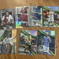 2025 Topps Chrome Tennis 35 Card Lot Parallel Refractor Inserts - Image 3