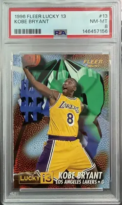 ⭐ KOBE BRYANT 1996 FLEER LUCKY 13 #13 PSA 8 NM-MT ROOKIE CARD RC 🔥 - Image 1
