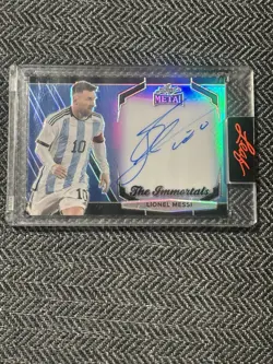 2024 Leaf Metal The Immortals Lionel Messi On Card Auto /100 Sealed FIFA - Image 1