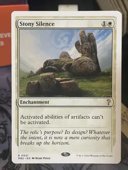 Stony Silence White Border Mystery Booster 2 MTG Magic Card - Image 1