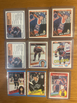 Wayne Gretzky GOAT Lot of (9) 1981 1983 1984 Topps & OPC HOF NMINT BV$130.00 - Image 1