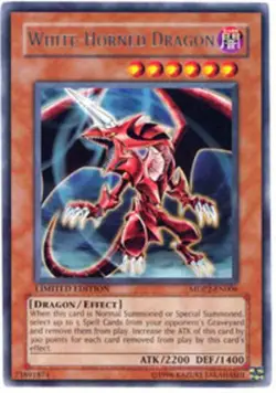 1x (LP) White-Horned Dragon - MDP2-EN006 - Rare - Limited Edition YuGiOh - Image 1