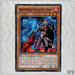 Brotherhood of the Fire Fist - Leopard - LTGY-EN027 - Common 1st Edition Yugioh - Image 1