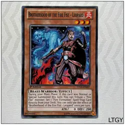Brotherhood of the Fire Fist - Leopard - LTGY-EN027 - Common 1st Edition Yugioh - Image 1
