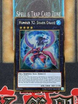 Yugioh Number 32: Shark Drake PGLD-EN045 Gold Rare LP - Image 1