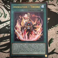 Yugioh! 1x Invocation - "Sword" CORI-EN053 Ultra Rare 1st Ed NM - Image 1