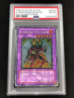 Yugioh 2006 Elemental Hero Phoenix Enforcer 1st EOJ-EN032 PSA 8 Ultimate Rare - Image 1