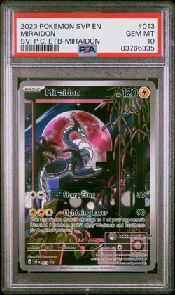 PSA 10 Miraidon 013 SVP EN Pokemon Center Exclusive Stamp GEM MINT 2023 SVI - Image 1