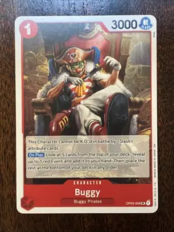 Buggy One Piece 2023 Tournament Promo Judge Stamp OP03-008 English - Image 1