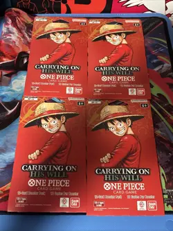 One Piece OP-13 Sleeved Booster Packs Carrying On His Will | Lot of 4 ENGLISH - Image 1
