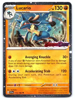 Lucario - Pokemon Cosmos Holo SV01: Scarlet & Violet Base 114/198 Stamped Promo - Image 1