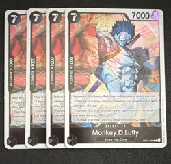 Playset Bandai One Piece TCG Monkey D. Luffy OP15-092 English Purple x4 - Image 1