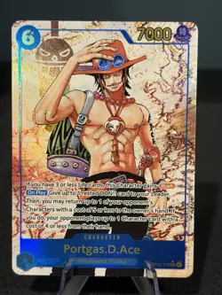 One Piece Carrying On His Will Portgas D Ace OP13-119 Alternate Alt Art SEC NM - Image 1