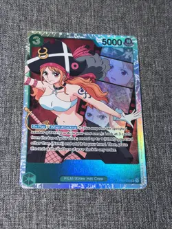 One Piece Nami FILM/Straw Hat Crew Foil Card 5000 Power OP02-036 NM EN - Image 1