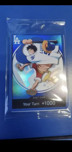 Bandai One Piece CCG Don!! Card Monkey D. Luffy dodgers Promo Foil English - Image 1