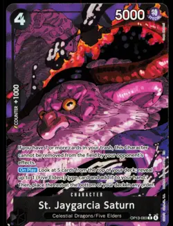 St. Jaygarcia Saturn (Alternate Art) OP13-083 One Piece Foil NM - Image 1