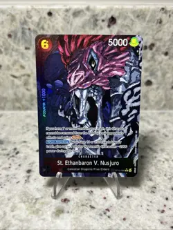 St. Ethanbaron V. Nusjuro One Piece TCG Alt Art OP13-080 Carrying On His Will NM - Image 1