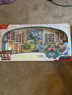 Pokemon TCG Scarlet & Violet 151 Blooming Waters Premium Collection Box Sealed - Image 1