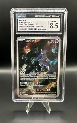 Mewtwo SVP 052 Full Art 2023 Pokemon Black Star Promo 151 EN NM CGC 8.5 - Image 1