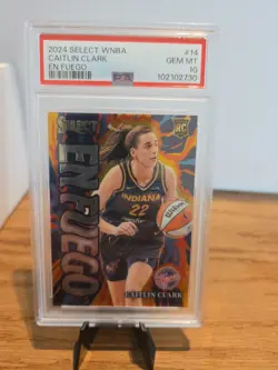 2024 Panini Select WNBA - En Fuego Caitlin Clark #14 (RC) PSA 10 - Image 1