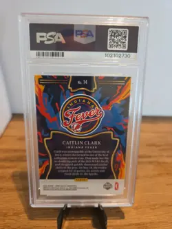 2024 Panini Select WNBA - En Fuego Caitlin Clark #14 (RC) PSA 10 - Image 2
