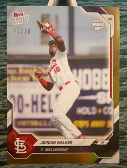 💥2026 Topps Now 💥JORDAN WALKER Gold Foil 40/50 Road to Opening Day OD-242 - Image 1