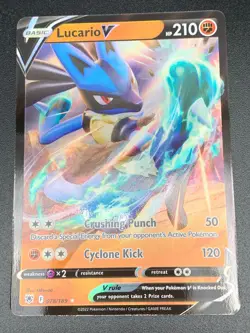 Lucario V 078/189 Ultra Rare Pokemon Astral Radiance 2022 NM - Image 1