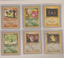 1st Edition Team Rocket Pokemon Card Lot WOTC Dark Raticate Oddish Koffing Manke - Image 1