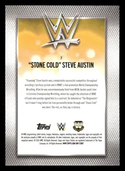 2026 Topps Chrome WWE #7 "Stone Cold" Steve Austin Base Card - Image 2