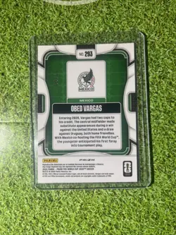 Obed Vargas Panini World Cup Prizm NUMBERED /99 TEAL WAVE PRIZM BRAND NEW 2026 ! - Image 2