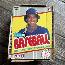 NEW 1989 FLEER BASEBALL WAX BOX 36 SEALED PACKS 4 CELLO LOT POSS GRIFFEY RIPKEN - Image 2