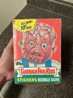1987 TOPPS GARBAGE PAIL KIDS 10th SERIES FULL BOX OF 48 Sealed Packs - Image 1