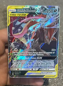 Pokemon TCG Greninja & Zoroark GX Holo Ultra Rare Card Unbroken Bonds 107/214 - Image 2
