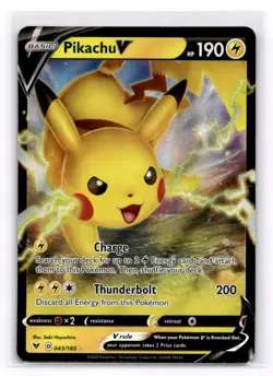 Pikachu V - (#60 Pikachu Stamped) Battle Academy 2022 - Pokemon NM 043/185 - Image 1