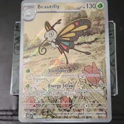 Beautifly 219/217 Illustration Rare Full Art Ascended Heroes Pokemon Card Mint - Image 1