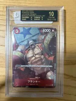 BGS Black Label Franky One Piece Card Promo Winner PSA10 JAPAN - Image 1