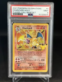 Pokemon TCG Charizard Holo Rare Card Celebrations Classic Collection 4/102 PSA 9 - Image 1
