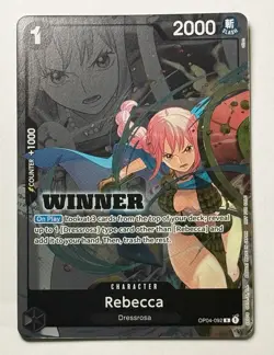 One Piece Rebecca (Winner Pack 2025 Vol. 2) OP04-092 Foil Promo Card English - Image 1